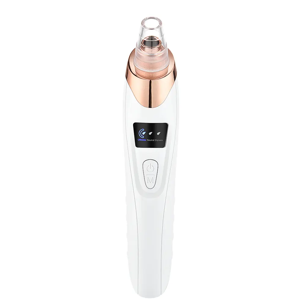 Blackhead Remover Vacuum Facial Pore Cleanser, 3 Strength Suction with 5 Replacement Heads, USB Rechargeable Gentle Skin Exfoliating Tool for Blackheads Whiteheads & Dead Skin