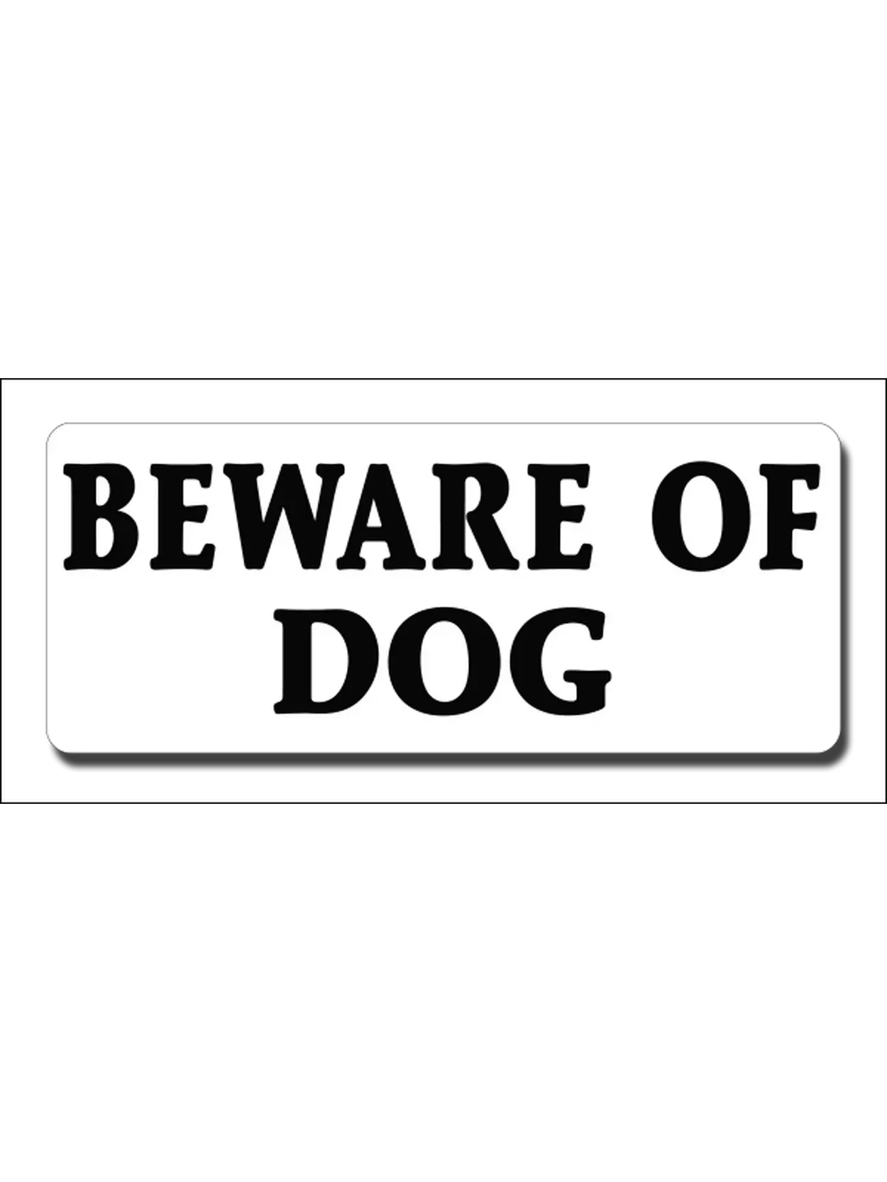 EverMark Clip-On Beware Of Dog Sign - Durable Polyethylene Outdoor Property Alert Plaque, 0.6 lbs Home Decor Accessory