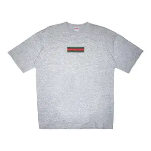 Supreme Gucci Box Logo Short Sleeve Tee Shirt Grey Pre-Owned
