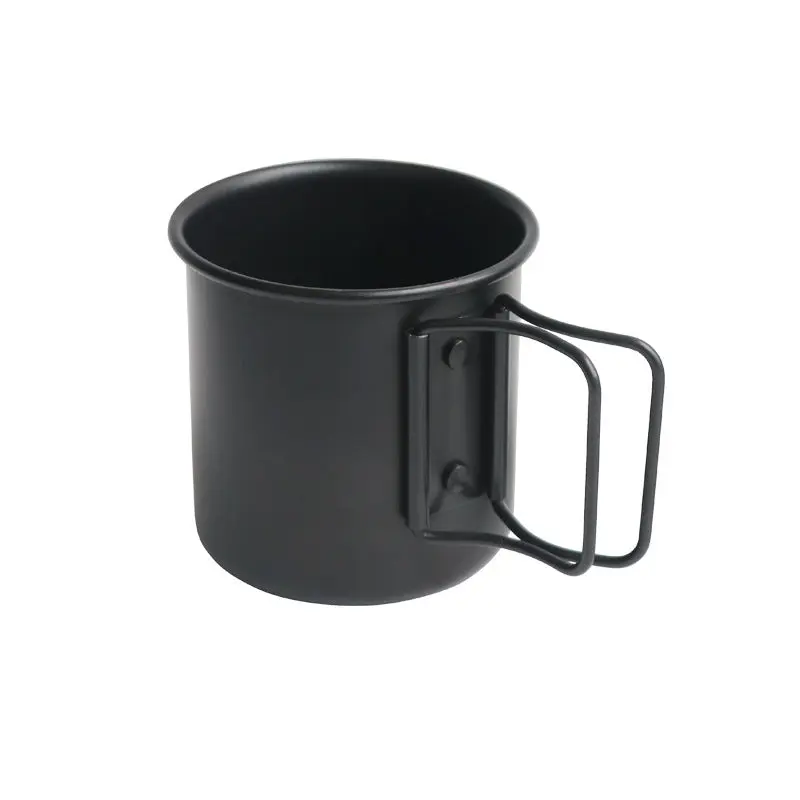 Folding Camping Cup, 300ml Ultra-light Aluminum Alloy Mug with Teflon Coating, Portable for Outdoor Hiking and Picnic, Foldable Cup, Hiking Picnic, Two Colors