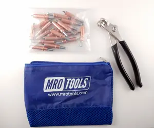 50 1/8 Cleco Sheet Metal Fasteners + Cleco Pliers w/Carry Bag (K1S50-1/8)