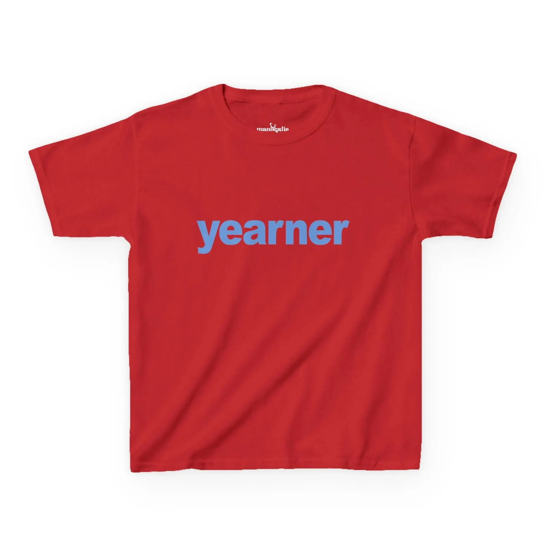 Women's 'Yearner' Graphic T-Shirt - Round Neck Crew Neck Classic Casual Short-Sleeve Tee, Soft Fabric Simple Minimalist Stylish Unisex Vintage Streetwear Top, Text Graphic, All Seasons, Cotton, Lettering, Unisex Fit, Cold Wash, Fitted, Hand Wash Only, Ret