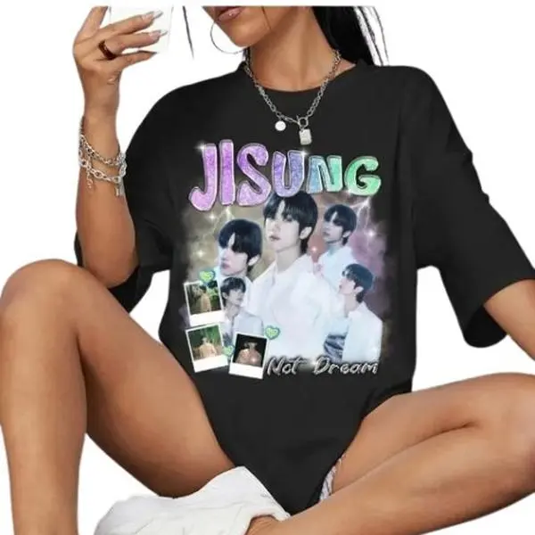 Vintage Jisung Nct Dream Graphic T-shirt From 2024 World Tour Tshirt Cotton Fit