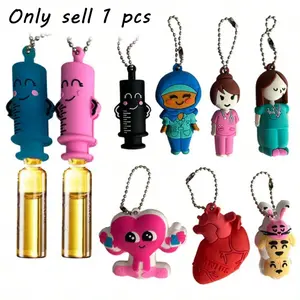 Ampoule opener keychain, syringe-shaped cutter, nurse/doctor ampoule opening aid, bottle breaker - can be used as a keychain, bag charm or decoration, suitable for various bags, as well as women's wallets and handbags.