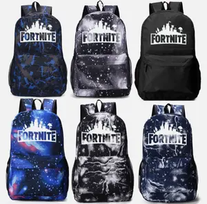 Galaxy Fortnite Luminous Functional Backpack, Glow in the Dark Shoulder Bag with Adjustable Straps