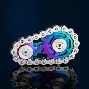 Metal Hand Spinner Chain Gear Fidget Spinner Toy Mechanical Rotating Desk Toy for Adults