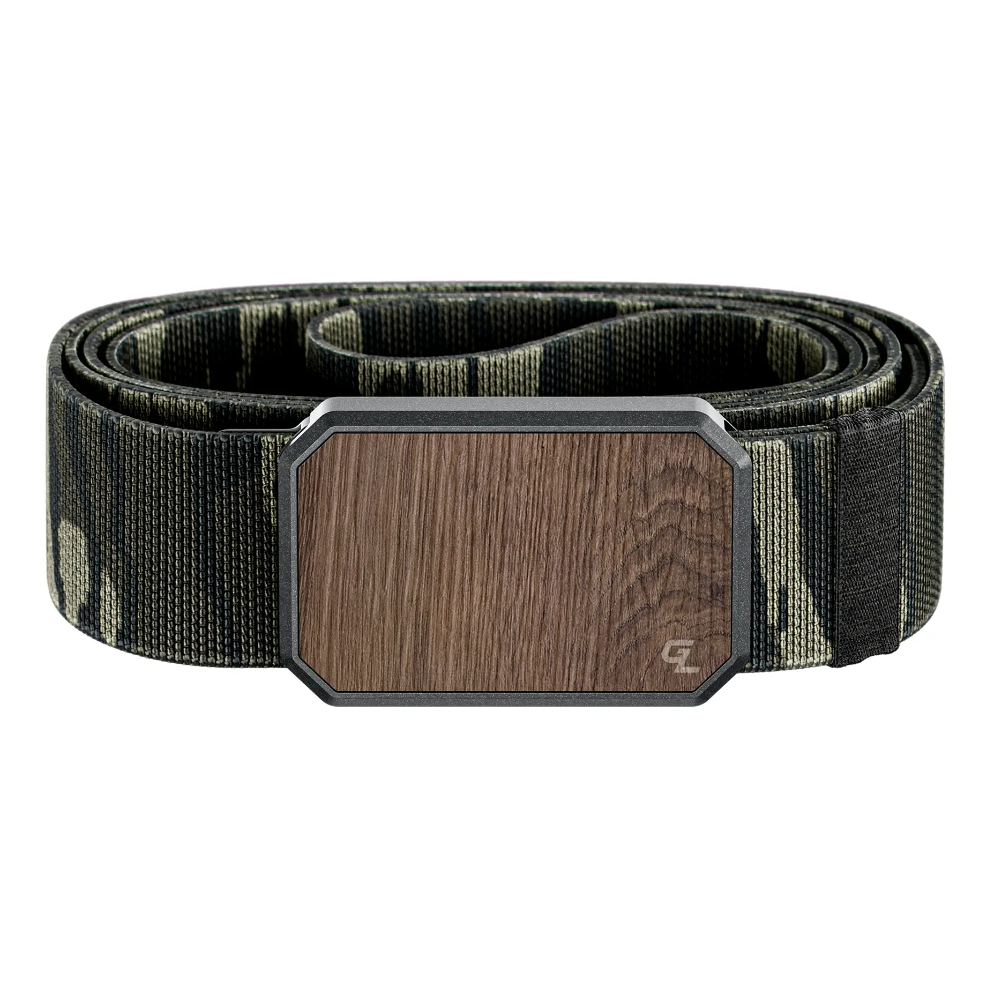 Groove Life Groove Belt, Men's Magnetic Stretch Belt, Adjustable Fit & Durable for Work, Everyday Carry & Casual Wear, Walnut / Mossy Oak Bottomland Camo