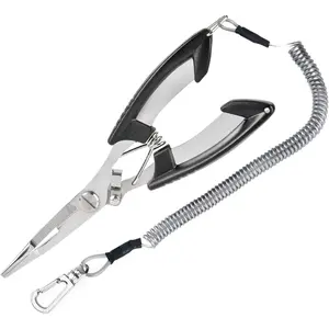 Fishing H01 Small Fishing Pliers Scissors Braid Cutters Lightweight Stainless Steel Fishing Tools Split Ring Pliers Hook Remover