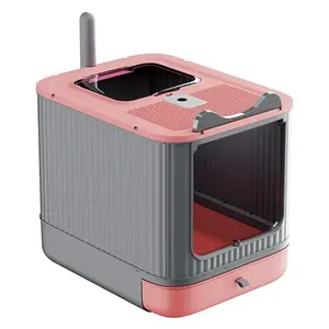 Pokémon Litter Box Cat Pink Gray Design Easy Clean Odor Control Ideal for Indoor Cats
