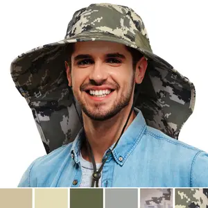 Neck Flap Sun Hat with Wide Brim - UPF 50+ Hiking Safari Fishing Caps for Men and Women, Perfect for Outdoor Adventures