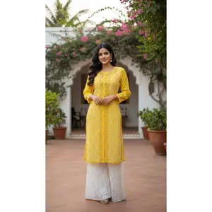 Yellow Chikankari 2 Piece Set