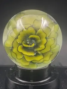 Canary Yellow & Turbo Amethyst Floral Marble