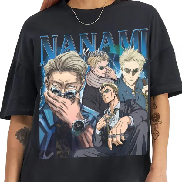 Limited Kento Nanami Y2K Anime T-Shirt, Vintage Manga Graphic Tee, Retro JJK Streetwear, Anime Fan Shirt, Unisex
