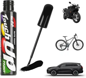 Black Touch Up Paint for Cars,Car Paint Scratch Repair,Multi Surface Repair Paint Pen Bikes Motorcycles,Automotive Scratch Remover Touchup Pen with Fine Brush,Fast Drying,Rust Protection(ml)