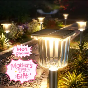 [Mother's Day Gift] Sophisticated, Luxurious & Elegant Solar Pathway Lights |Adjustable Warm&Cool White Easy Installation Auto On/Off & Waterproof | For Garden, Yard & Driveway,solar outdoor lights,Solar Floor Lamps Outdoor Lights