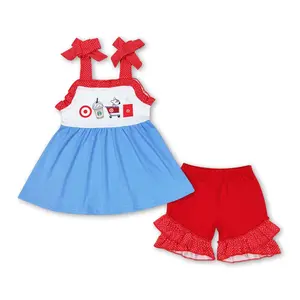 Toddler Girls' Riding-Theme 2-Piece Outfit Set, Kids' Fashion Suits with Charming Print & Playful Design