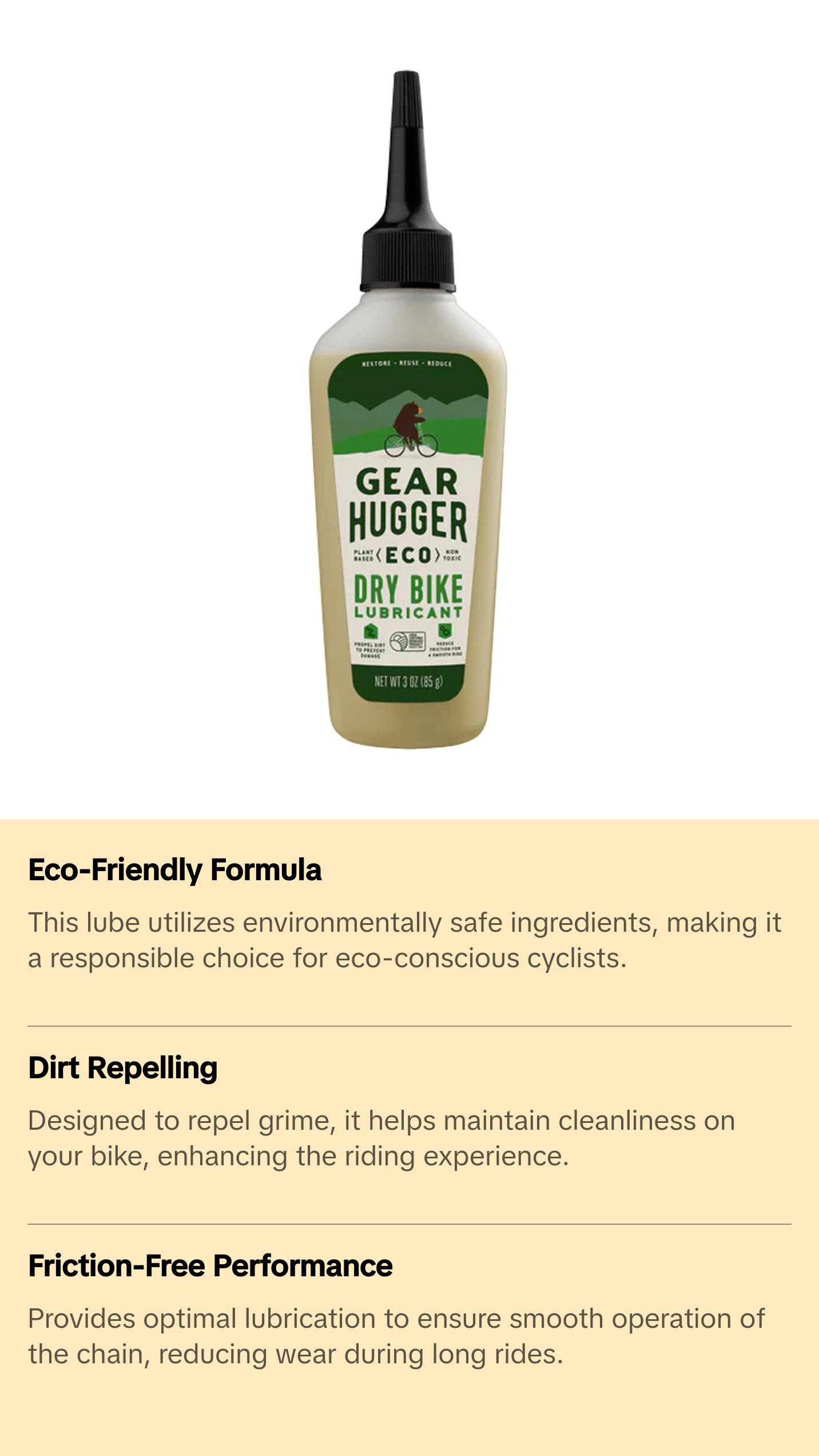 Gear Hugger Bike Dry Lubricant