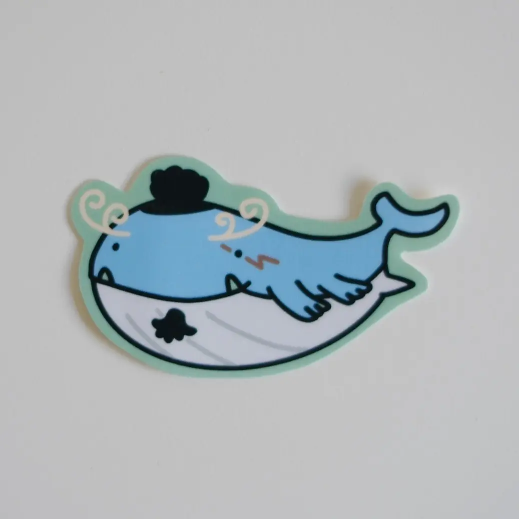 Ditto Pokemon Wailord x Jinbe (One Piece) Vinyl Sticker
