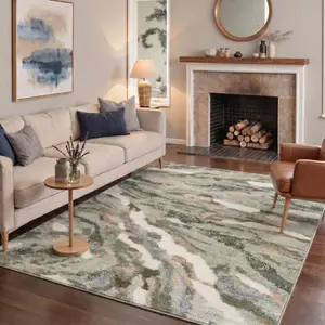 【Deals For You Days】GENIMO Washable Area Rug Soft Non Slip Pet Friendly Floor Carpet for Living Room Bedroom Kitchen Hallway Home Decor Hallway Decor,ARA2795-TEAL FERN