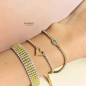 Luxe Tennis Bracelet | Stainless Steel 18k | 6”+2”
