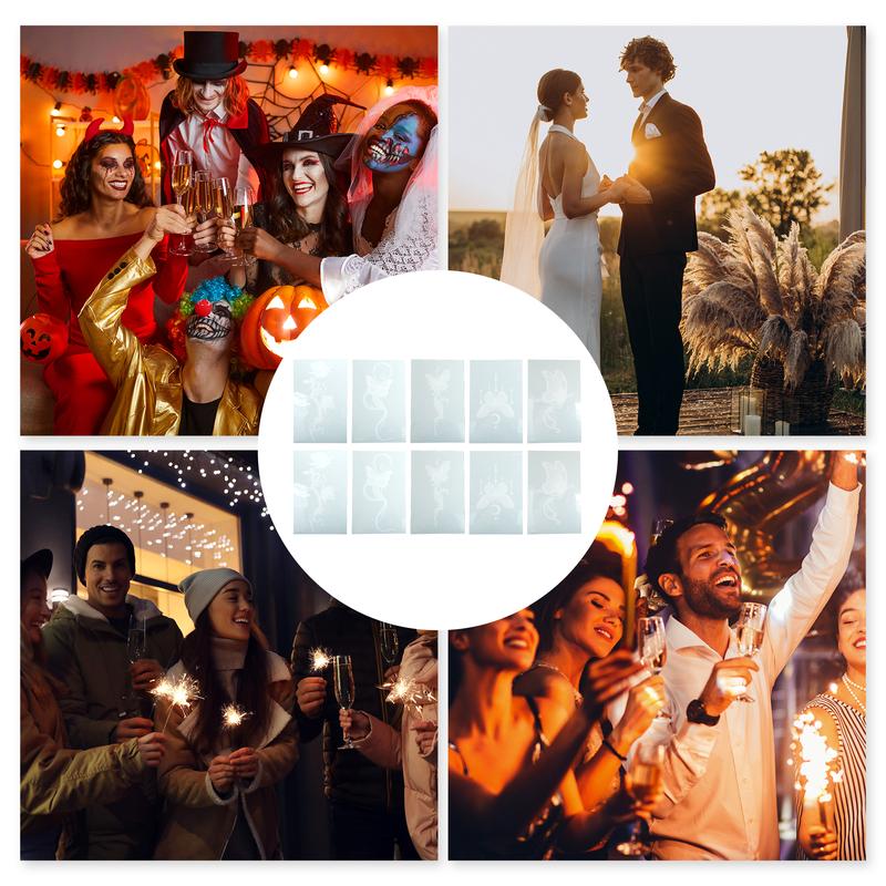 VOCOSTE Personalized Butterfly Temporary Tatto White 10 Pcs