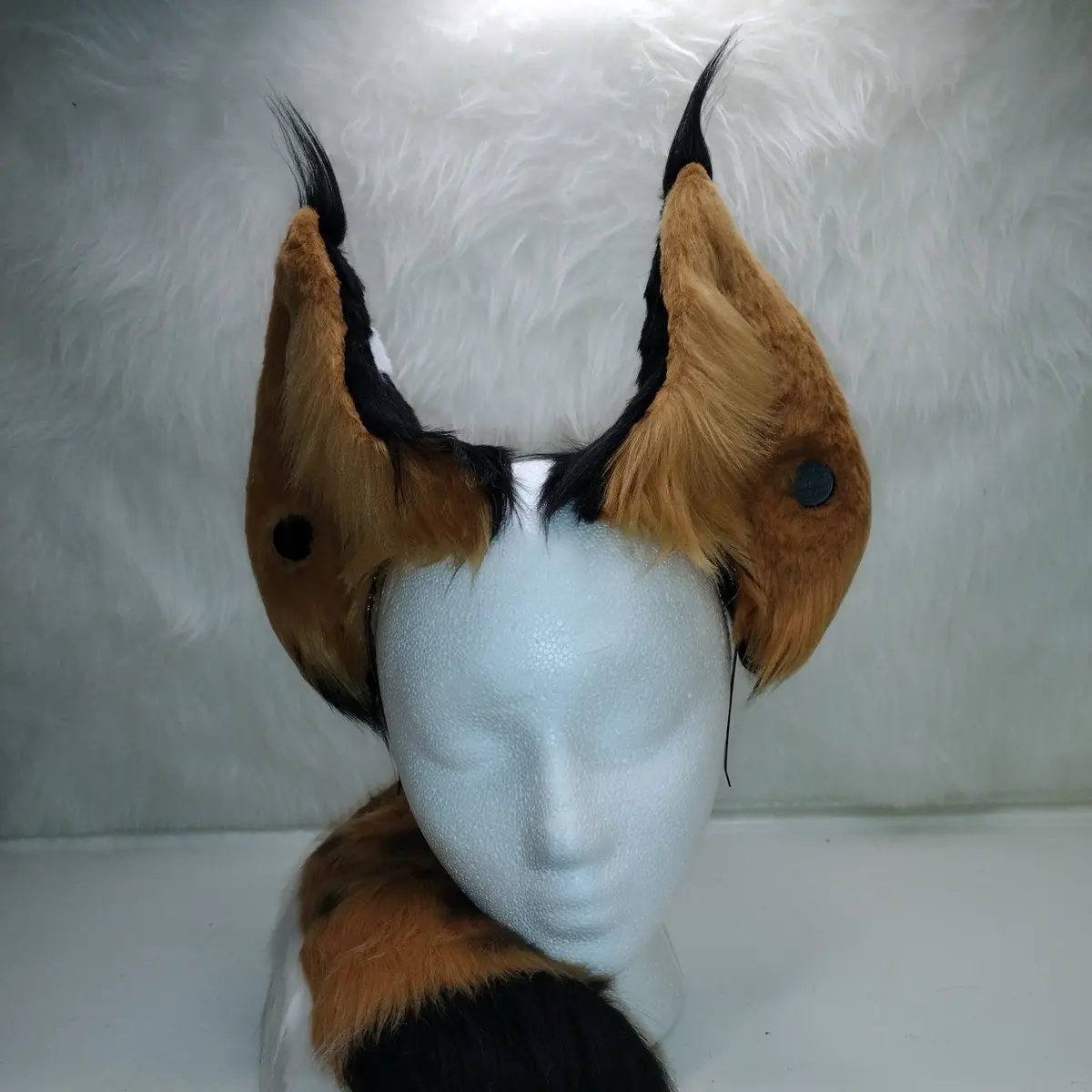 Kemonomimi style Lynx ear and tail set for costume and cosplay