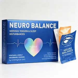 FLAIRSAY Healthcare Dietary Stress & Mood Support Capsules with KSM-66 Ashwagandha, Korean Red Ginseng, Lemon Balm, Saffron | Relaxation, Focus, Sleep Support Supplements
