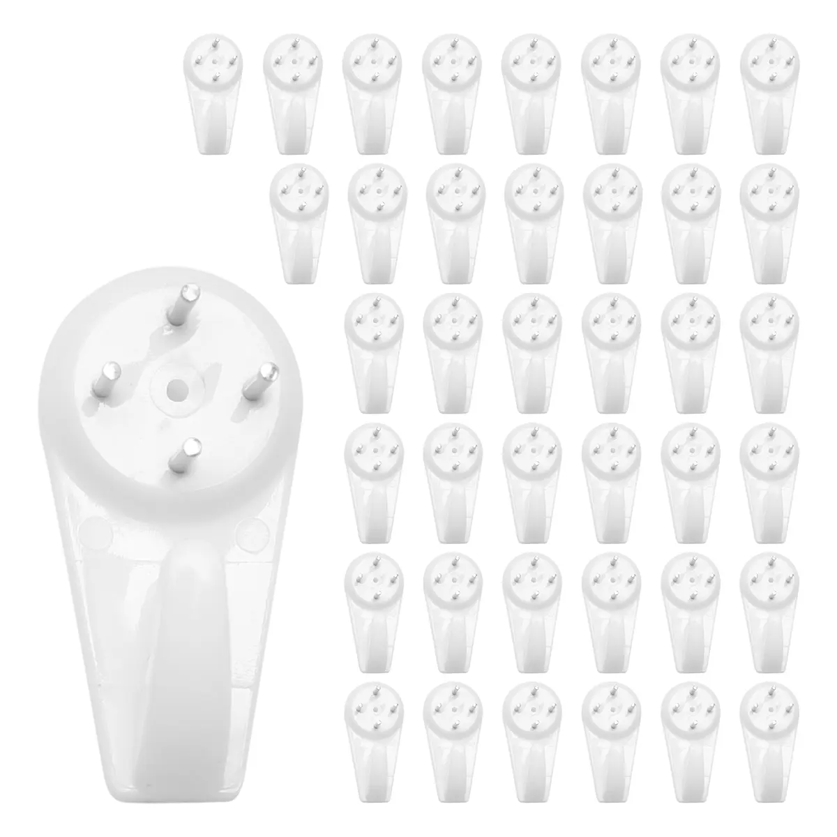 Stucco & Concrete Wall Hangers Tool - 40-Piece Sturdy No-Drill, No-Damage ABS Hooks, 4x2x0.9cm Home Organizer for Light Items (Home Supplies)