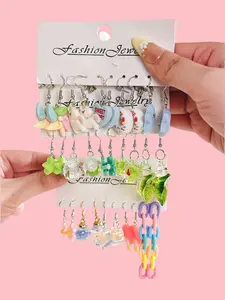 30pcs Fun Series Birthday Gift Set, Perfect Holiday Surprise Fluorescent Earrings, Jewelry Gifts, Trendy Fashionable Accessories, Ideal for Gifts and Surprises