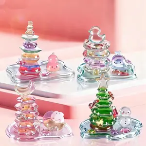 3D Puffy 4 Sheets Resin Decorative Stickers, Cute Small Stickers Overlay DIY Crystal Ornament for Kids Adults, Reusable Tiny Stickers for Craft and Gift (4 Pieces of Corner Cute Stacking Fun)