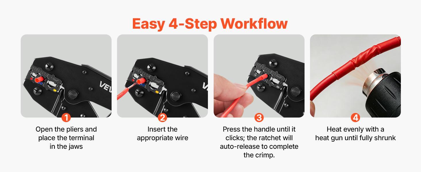 【Summerfinds】VEVOR Crimping Tool22-10 AWG Ratcheting Wire Crimper ToolLabor-Saving Electrical Terminal Crimp Pliers with Clear Metric & AWG MarkingsQuick ReleaseAdjustable Force for Multiple Terminals 【Summerfinds】VEVOR Crimping Tool22-10 AWG Ratcheting Wire Crimper ToolLabor-Saving Electrical Terminal Crimp Pliers with Clear Metric & AWG MarkingsQuick ReleaseAdjustable Force for Multiple Terminals
