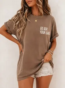 Comfort Colors Go Ask Your Dad Shirt, Mothers Day Gift, Soft Cotton Crewneck Shirt for Men and Women, Gift for Him or Her, Unisex Stylish