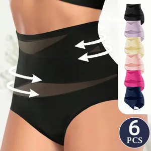Women's Sheer Sexy HighFathersDavGift WaistShapewear Panty ,Burr basketsShaper Firm Control Stomach Girdle CompressionSexy Comfort Simple Minimalist Piece Style Plus Size High-Waisted Cotton Underwear letter print brief Cotton Women's Panties Pack
