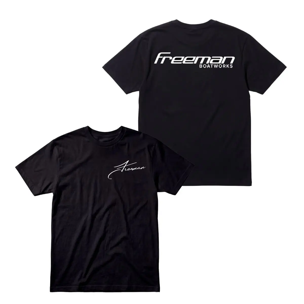 Gildan Men's Freeman Boatworks Graphic T-Shirt, Classic Short-Sleeve Fit in Smooth 100% Cotton for Fishing Enthusiasts, Shortsleeve, Casual, Fabric, Tshirt, Top, Tops, Menswear, Seamless, Ribbed, Round Neck, Print, Soft, Tee, Fashion Apparel, Ribbed Crew
