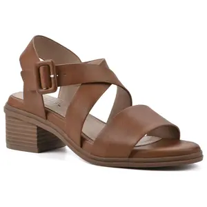 Cliffs by White Mountain Block Heel Sandals - Cordovan