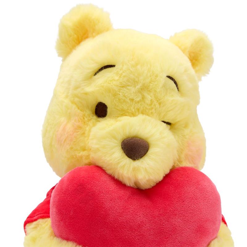 Disney Store Winnie the Pooh with Heart Plush – 13'' – Disney Store Japan
