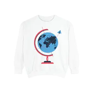 Worldly Friendship Sweatshirt | Unisex Garment-Dyed Crewneck | Perfect for Travel Lovers, Earth Day, Gift Ideas, Cozy Days, [...]