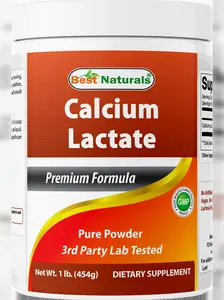 Best Naturals Calcium Lactate Pure Powder 1 Pound Best Naturals Calcium Lactate Pure Powder 1 Pound