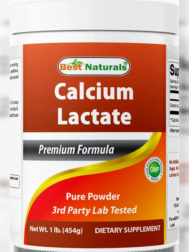Best Naturals Calcium Lactate Pure Powder 1 Pound Best Naturals Calcium Lactate Pure Powder 1 Pound