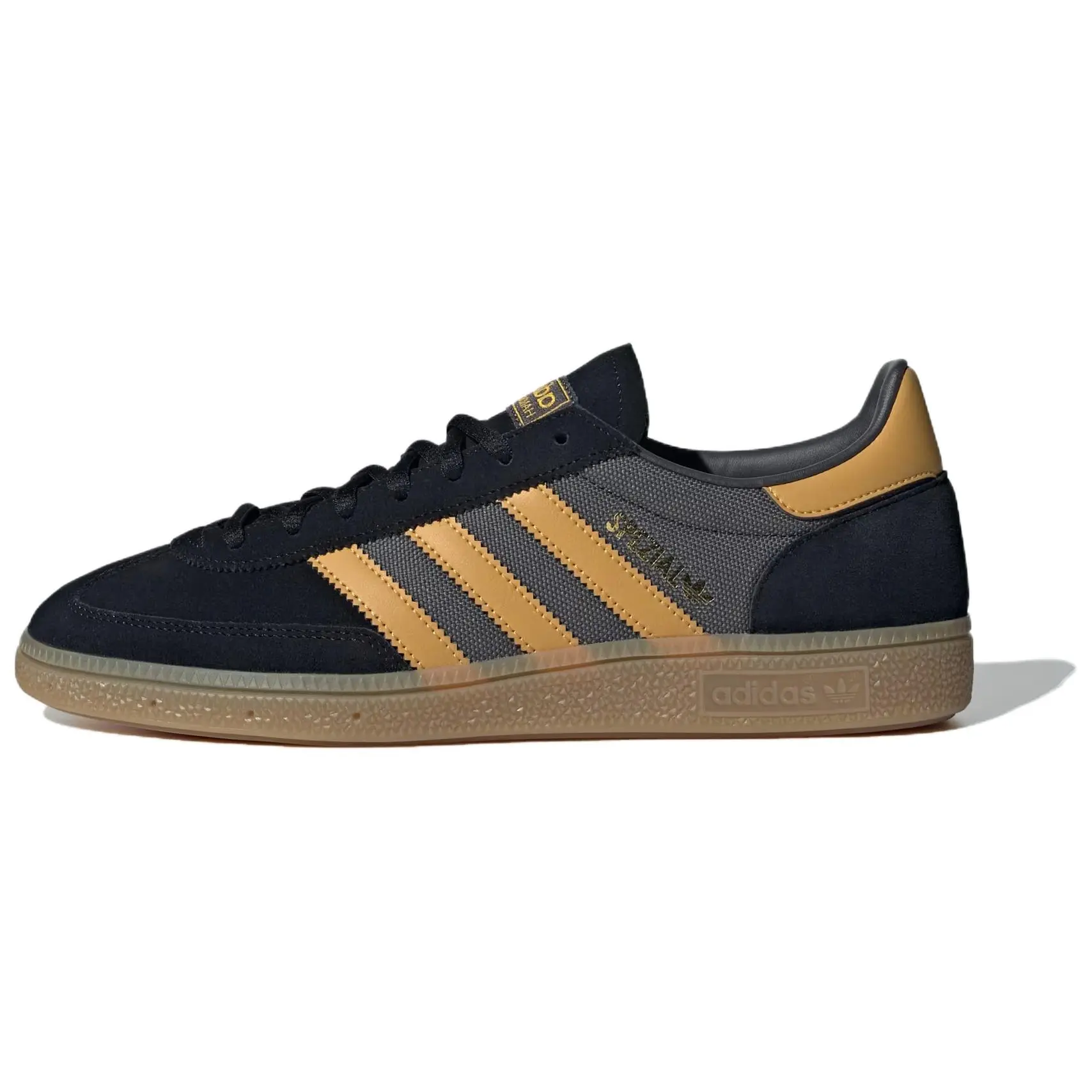Adidas Handball Spezial Black Preloved Yellow' Classic Comfort Skate Shoes Unisex Grey IF9528