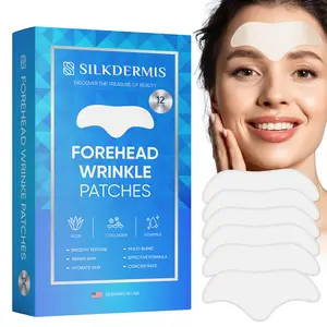 SILKDERMIS Forehead Wrinkle Patches 12Pcs with Aloe, Collagen, Vitamin E & Anti-Wrinkle Treatment - Smooth and Hydrating Formula Facial Skincare