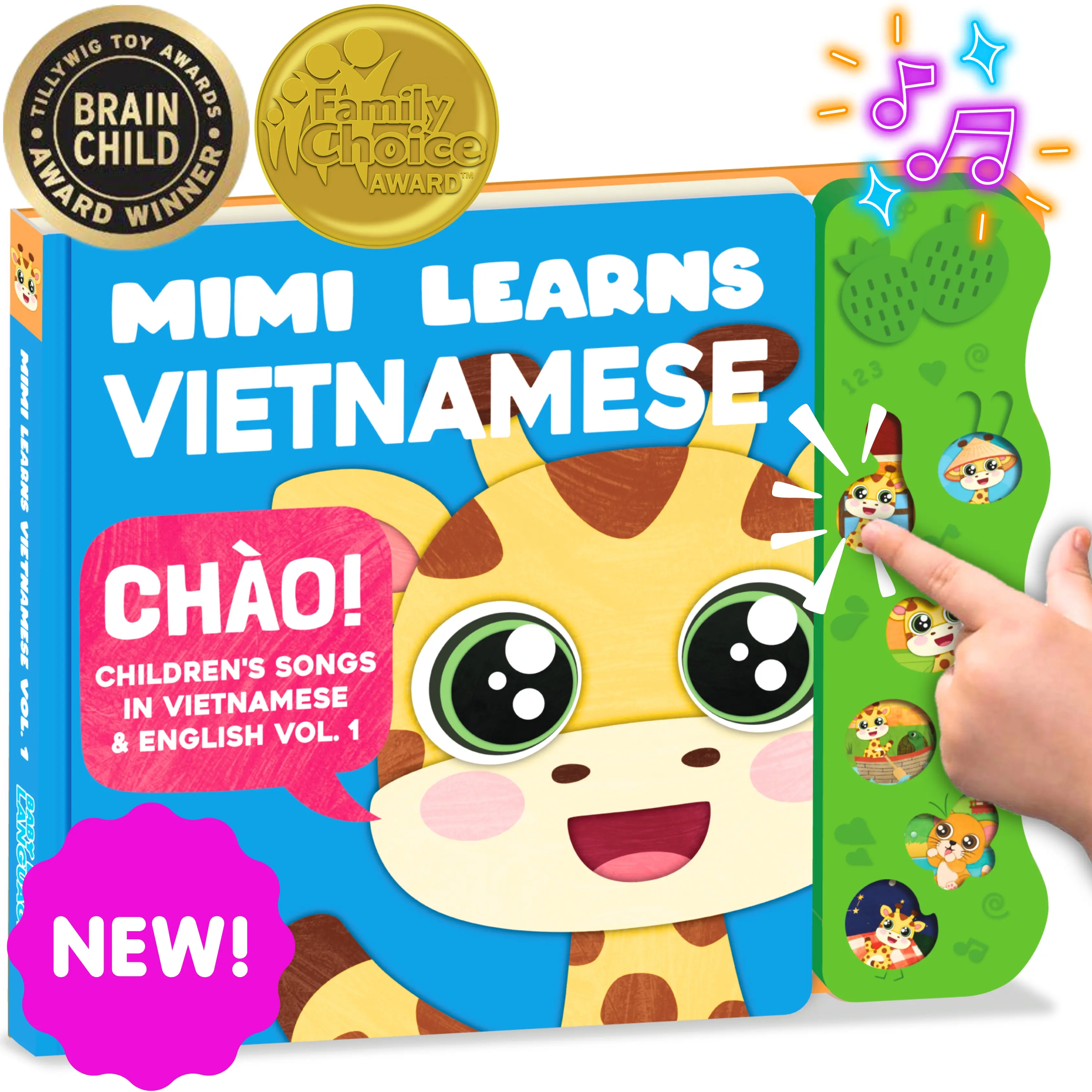 Musical Vietnamese Sound Book for Kids  | Press & Listen! | Vol. 1