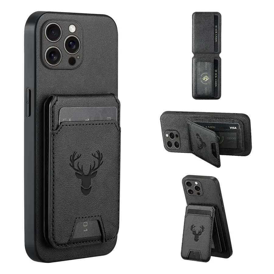 Luxury PU Leather Protective Card Bag for Phone Case Casing Cover Stylish Cellphone Accessory Protector for iPhone 16promax 16e 15plus 14pro 13 12 11 xsmax xr
