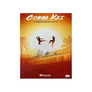 Ralph Macchio Autographed Daniel LaRusso The Karate Kid Cobra Kai Photo JSA