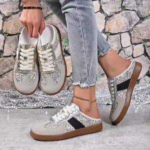 Women's Fashion Slip-on Sneakers Comfortable Backless Shoes for Everyday Walks