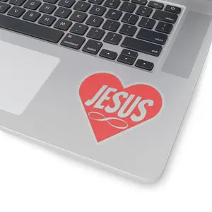 Jesus heart sticker | Kiss-cut vinyl decal