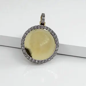 10K Yellow Gold Memorial Pendant 0.40Ct Dia / 7.6gr / 1.2 - 1.7in