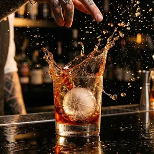 Basketball Ice Mold (4-Pack) with Funnel – Large Silicone Sphere Ice Ball Maker for Sports Fans – Food-Grade & BPA-Free – Ideal for Whiskey, Juice & Cold Brew – 3D Basketball Design for Bar & Party – Durable Basketball Lover Gift