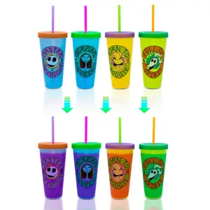 Disney The Nightmare Before Christmas Color-Changing Plastic Tumblers | Set of 4