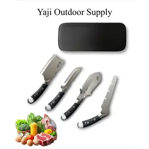 4-in-1 Modular Interchangeable Multi-Tool Knife Set | Shovel, Knife, Saw, Cleaver for Outdoor Camping & Kitchen Cooking | Portable Survival Gear with Storage Case